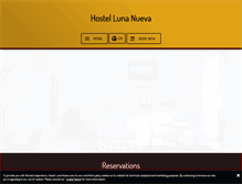 Tablet Screenshot of lunanuevahostel.com